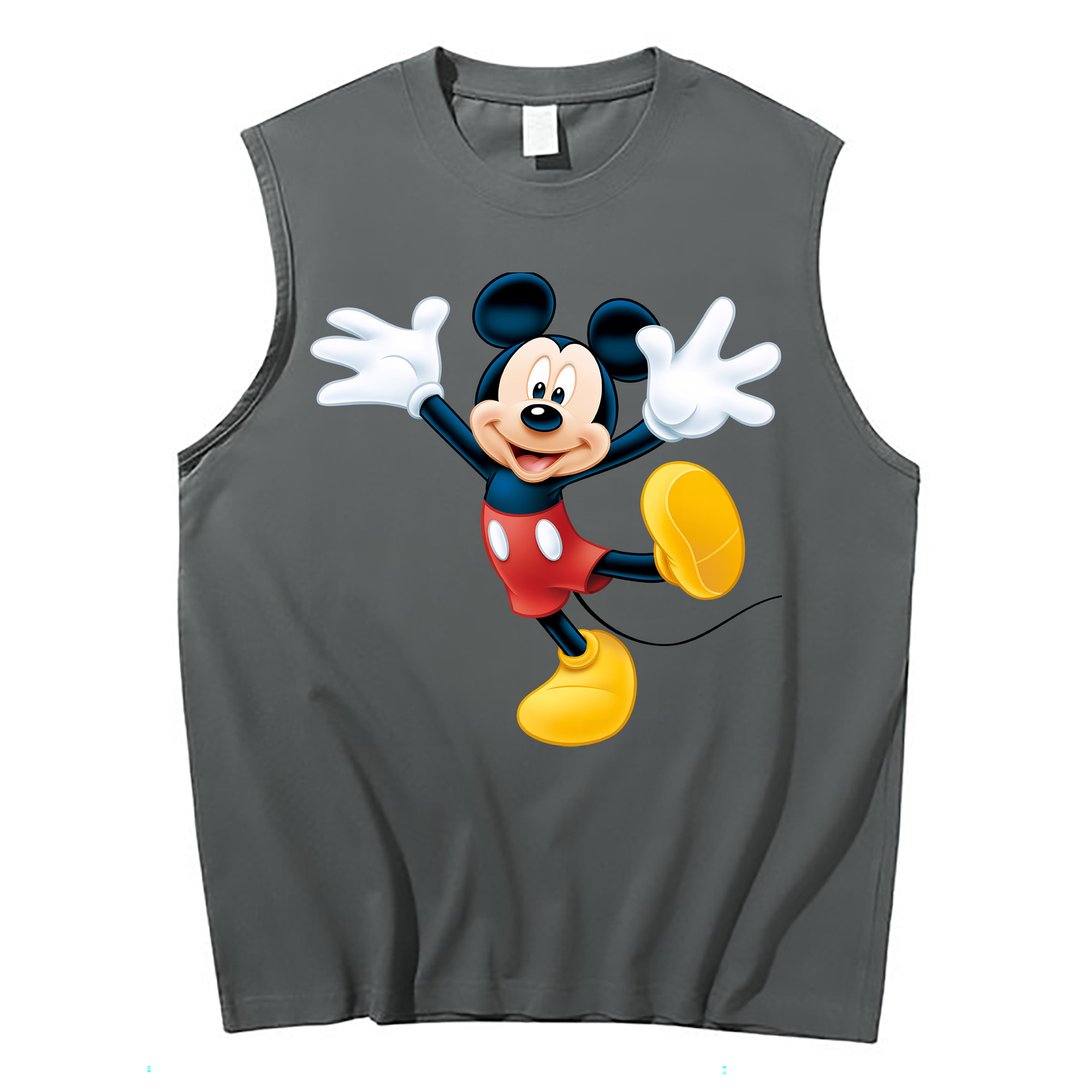 ミッキーマウス Mickey Mouse コットン100％タンクトップ（フロントプリント）